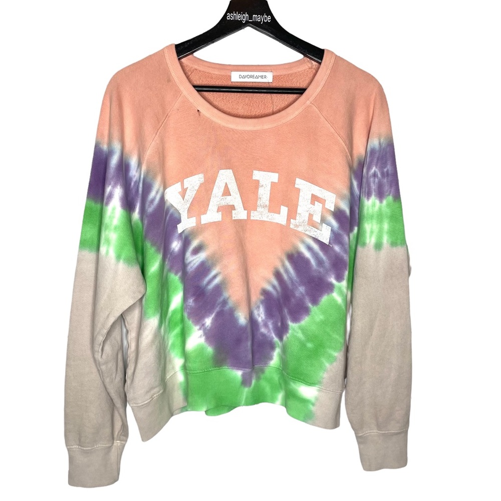 Daydreamer | Yale Tie Dye Lightweight Pullover Collegiate Sweatshirt NWT